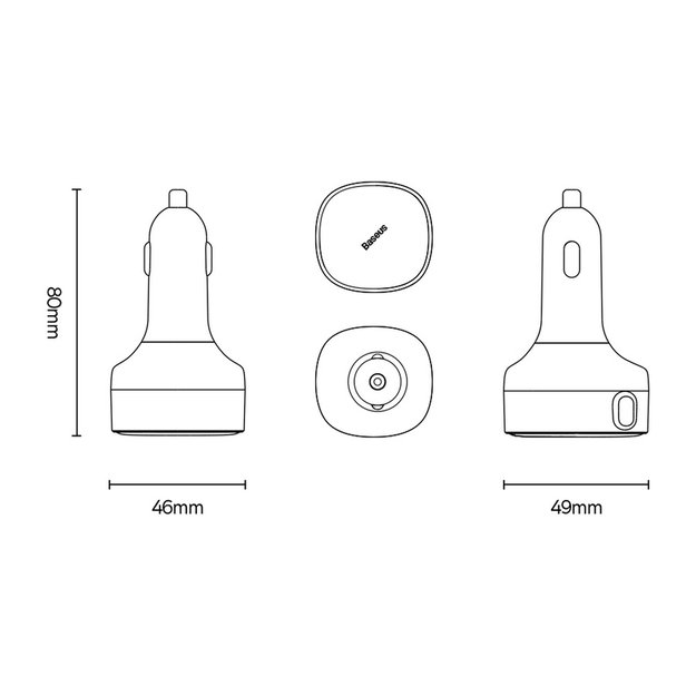 Baseus Enjoyment 2in1 car charger 30W black (CGTX000001) 23