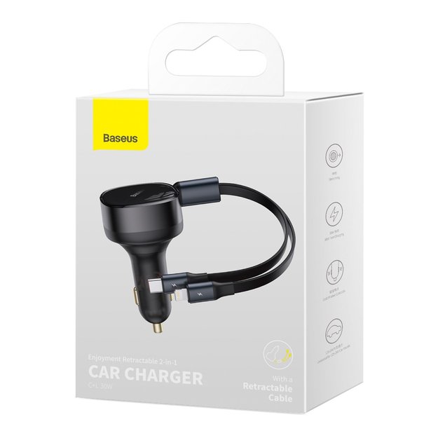 Baseus Enjoyment 2in1 car charger 30W black (CGTX000001) 4