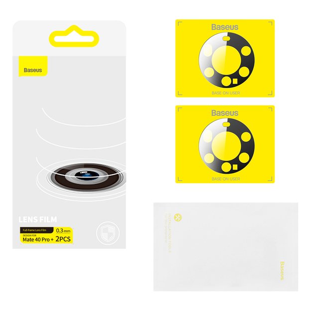 Baseus Huawei Mate 40 Pro+ Camera Film 0.3mm (2pcs) transparent + cleaning kit (SGQK000602) 6