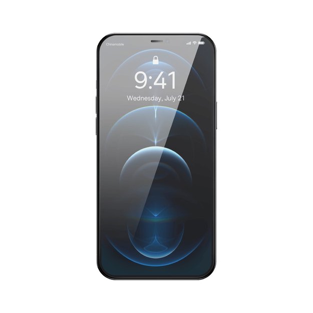 Baseus Full Screen Tempered Glass for iPhone 12 Pro Max with Speaker Cover 0.4mm + Mounting Kit 1