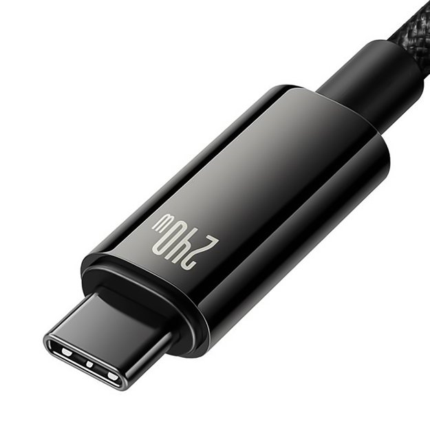 Cable USB C - USB C 480Mb/s 240W 3m Baseus Tungsten Gold CAWJ040101 - black 3