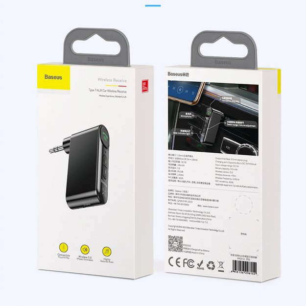 Baseus BSBA-02 (Overseas Edition) Bluetooth AUX transmitter - black 15