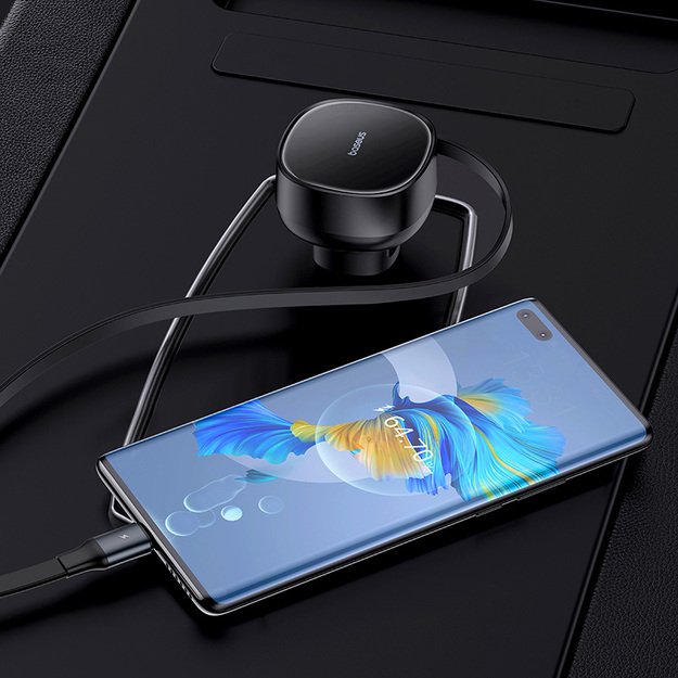Baseus Enjoyment Pro USB-C (female) / USB-C (male) 60W car charger - black 6