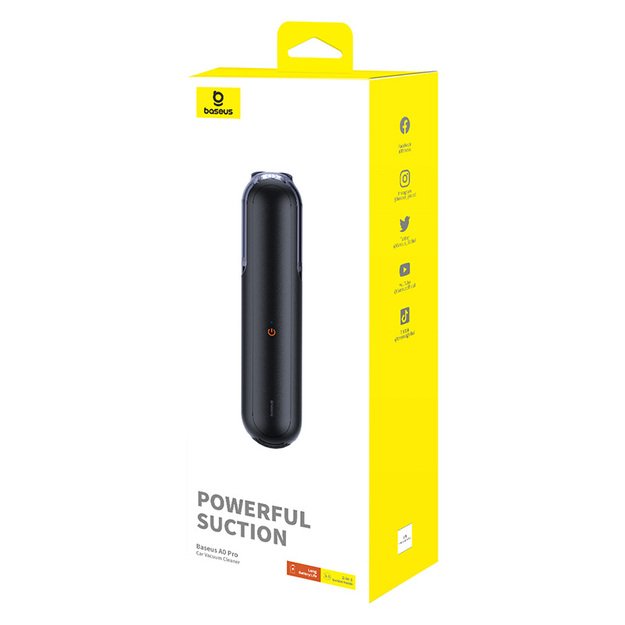 Baseus A0 Pro 4000Pa HEPA wireless car vacuum cleaner - black 6