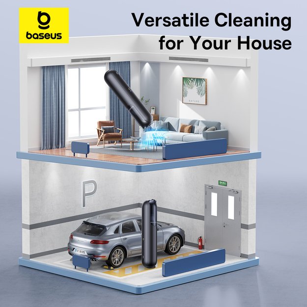 Baseus A0 Pro 4000Pa HEPA wireless car vacuum cleaner - black 12