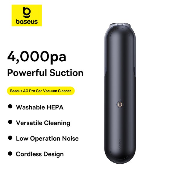 Baseus A0 Pro 4000Pa HEPA wireless car vacuum cleaner - black 10