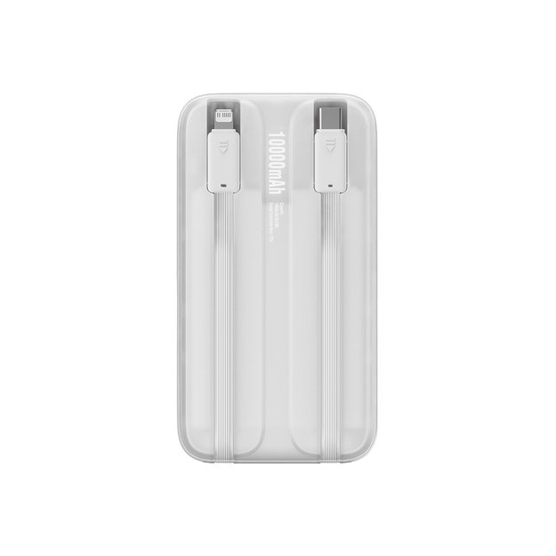 Baseus Comet Series powerbank with display 10000mAh 22.5W - white + USB-A - USB-C cable 2