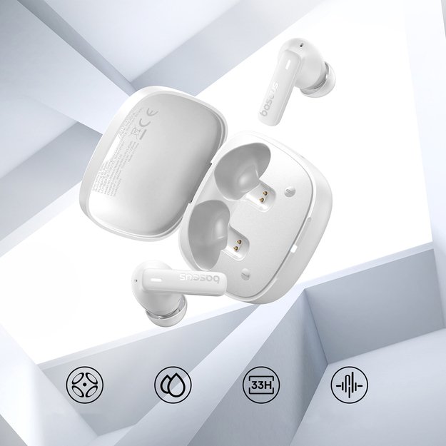Baseus Bowie E19 TWS In-Ear Wireless Headphones - White 9