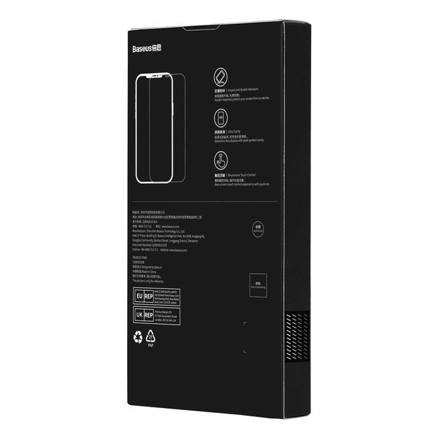 Baseus Full Screen Tempered Glass for iPhone 14 Pro Max with Speaker Cover 0.3mm + Mounting Frame 5