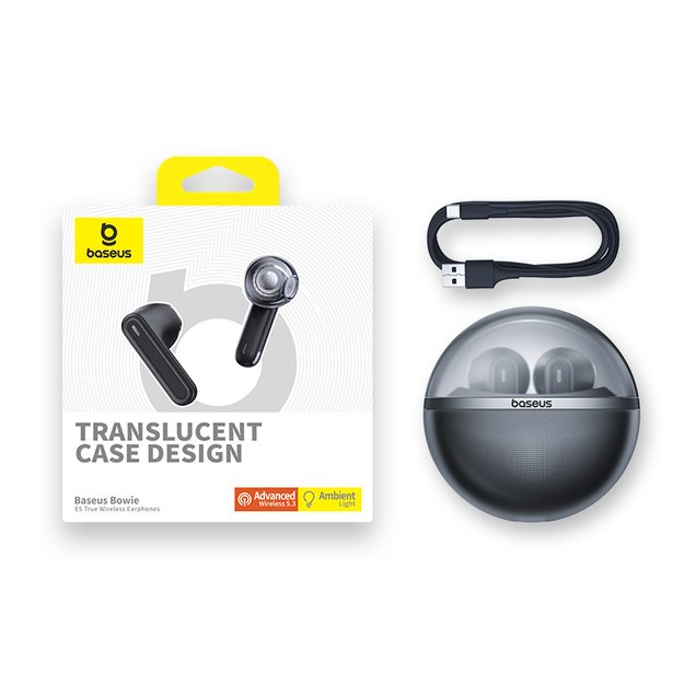 Baseus Bowie E5 TWS Wireless Headphones - Black 5