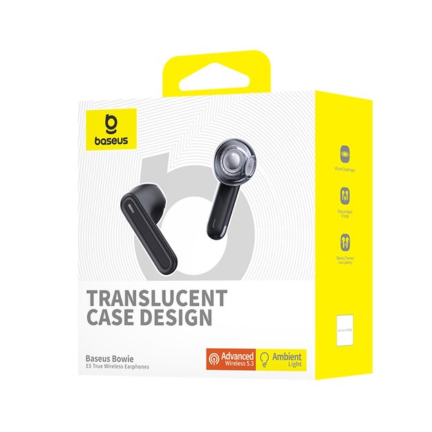 Baseus Bowie E5 TWS Wireless Headphones - Black 6