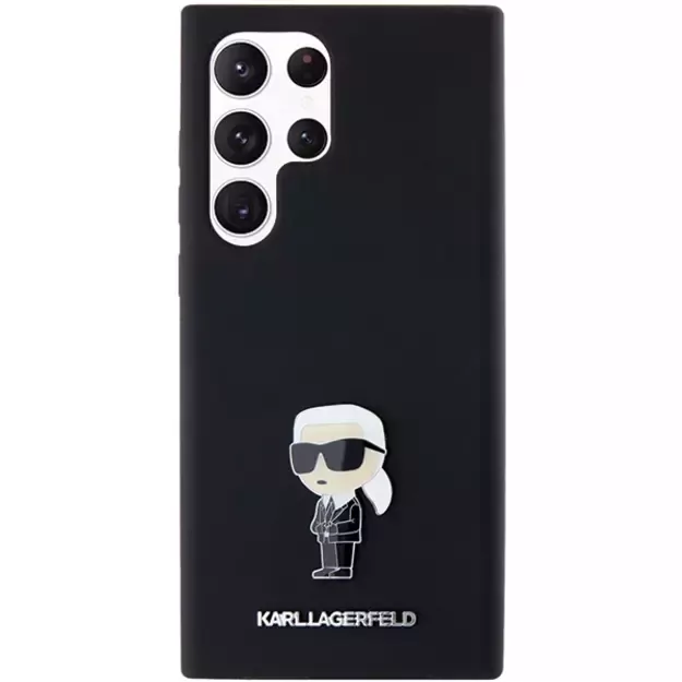 Karl Lagerfeld Silicone Ikonik Metal Pin case for Samsung Galaxy S24 Ultra - black 2