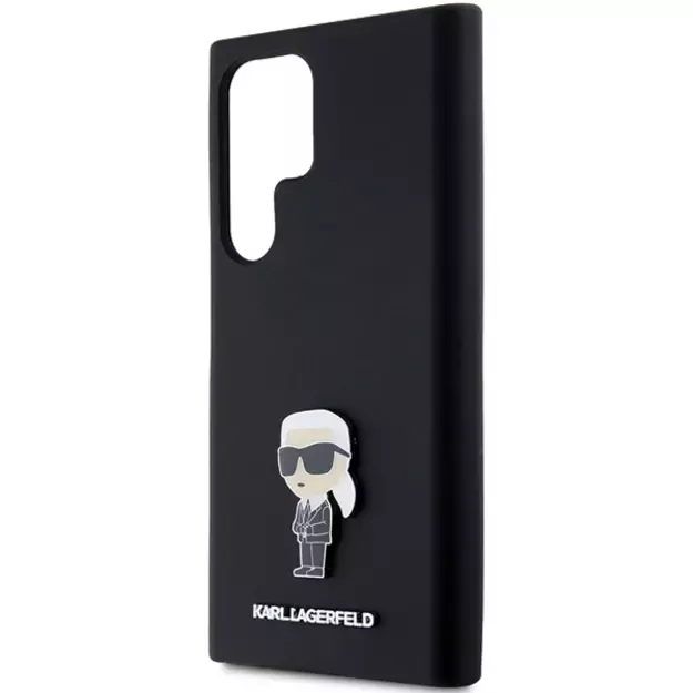 Karl Lagerfeld Silicone Ikonik Metal Pin case for Samsung Galaxy S24 Ultra - black 5