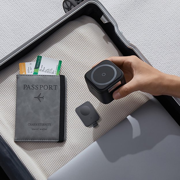 Baseus MagPro 3in1 25W MagSafe Compatible Inductive Charger for Phone and Smartwatch - Black 12