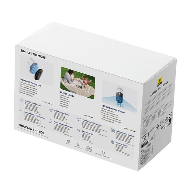Baseus Security N1 Plus 2K Outdoor Camera – White 4
