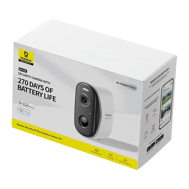 Baseus Security N1 Plus 2K Outdoor Camera – White 3