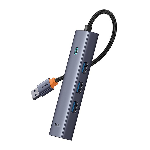 Baseus UltraJoy 4in1 USB-A Hub 3 x USB-A 3.0 + RJ45 - Gray 3
