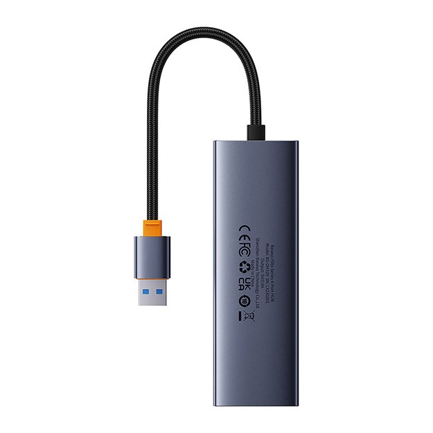 Baseus UltraJoy 4in1 USB-A Hub 3 x USB-A 3.0 + RJ45 - Gray 2