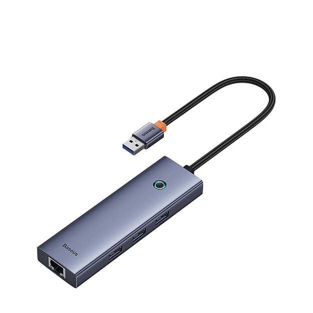Baseus UltraJoy 4in1 USB-A Hub 3 x USB-A 3.0 + RJ45 - Gray 4