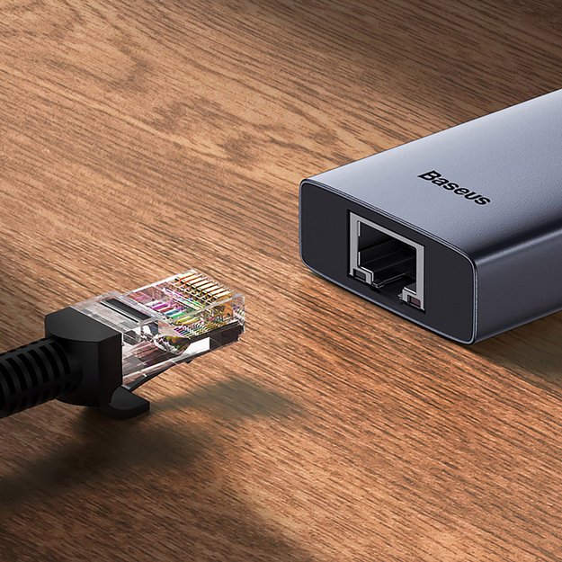 Baseus UltraJoy 4in1 USB-A Hub 3 x USB-A 3.0 + RJ45 - Gray 9