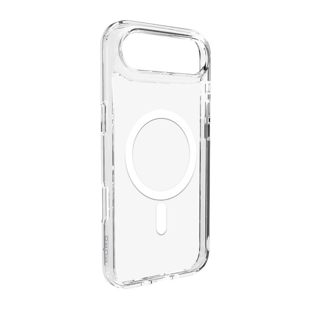 Puro Lite Mag TPU+PC Case Compatible with MagSafe for iPhone 17 Air - Transparent with White Ring