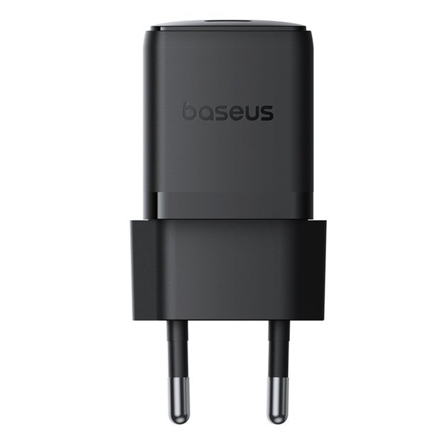 Baseus Palm 1C 20W Wall Charger (with Baseus Mini White USB-C 60W (20V/3A) 1m Cable) - Black 1