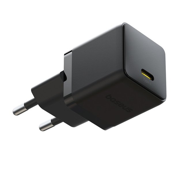Baseus Palm 1C 20W Wall Charger (with Baseus Mini White USB-C 60W (20V/3A) 1m Cable) - Black 2