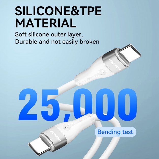 Wozinsky WSTCC2 USB-C / USB-C PD 65W cable 2 m - white 5