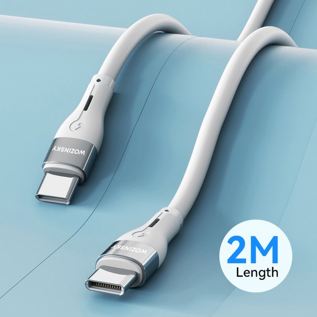 Wozinsky WSTCC2 USB-C / USB-C PD 65W cable 2 m - white 6