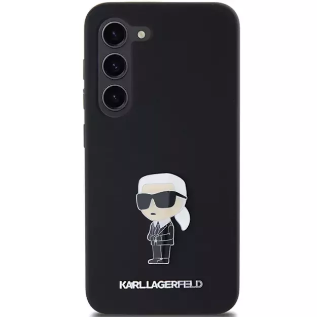 Karl Lagerfeld Silicone Ikonik Metal Pin case for Samsung Galaxy S24 - black 9