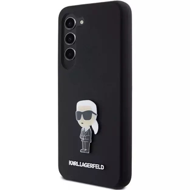 Karl Lagerfeld Silicone Ikonik Metal Pin case for Samsung Galaxy S24 - black 8