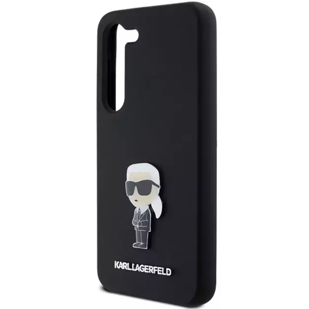 Karl Lagerfeld Silicone Ikonik Metal Pin case for Samsung Galaxy S24 - black 12
