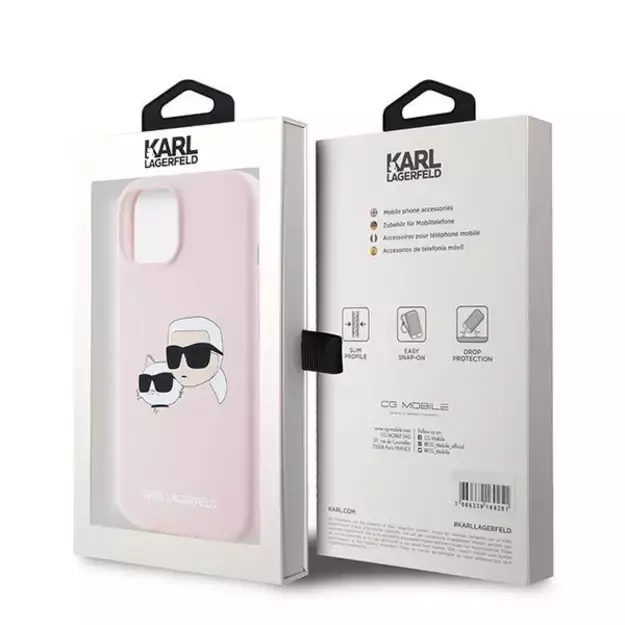 Karl Lagerfeld Silicone Karl&amp Choupette MagSafe case for iPhone 15 / 14 / 13 - pink 7