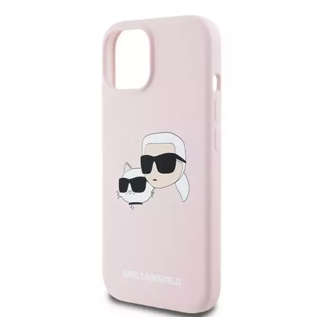 Karl Lagerfeld Silicone Karl&amp Choupette MagSafe case for iPhone 15 / 14 / 13 - pink 5