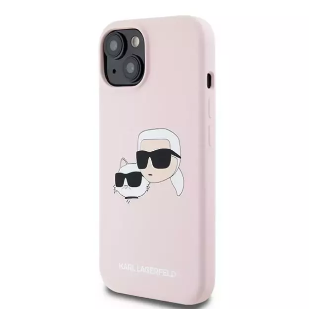 Karl Lagerfeld Silicone Karl&amp Choupette MagSafe case for iPhone 15 / 14 / 13 - pink 1