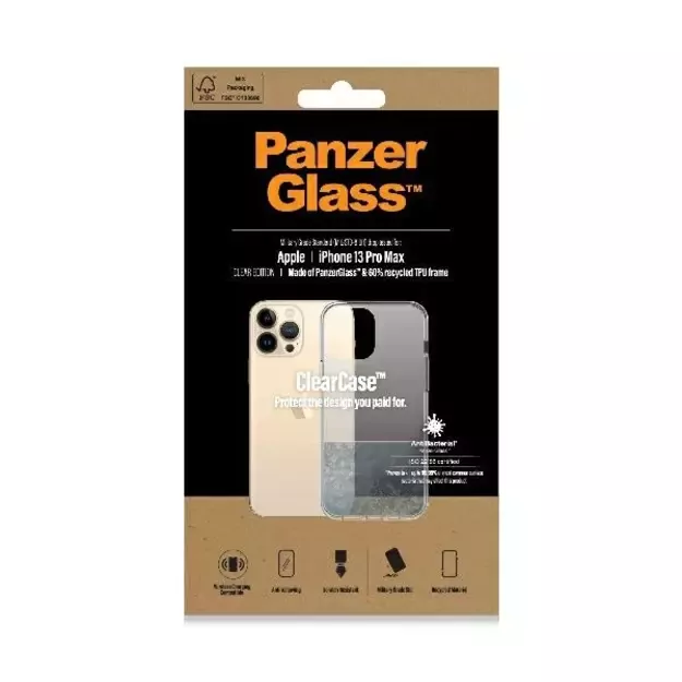 PanzerGlass ClearCase antibacterial Military Grade certified case for iPhone 13 Pro Max - transparent 1