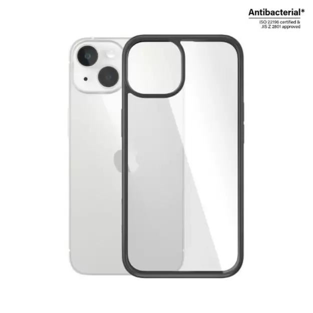 PanzerGlass ClearCase antibacterial case for iPhone 14 / 15 / 13 - transparent and black 3