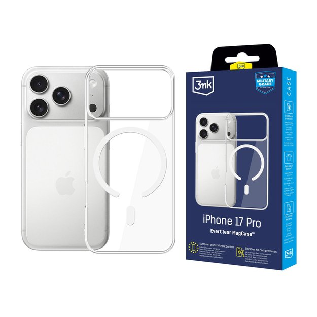 3mk EverClear MagCase for Apple iPhone 17 Pro - transparent