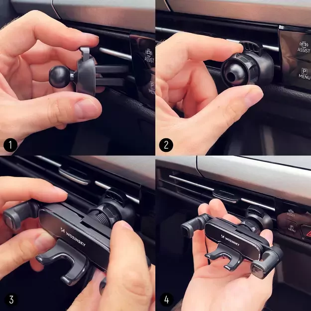 Wozinsky Gravity Car Phone Holder Black (WCHBK7) 14