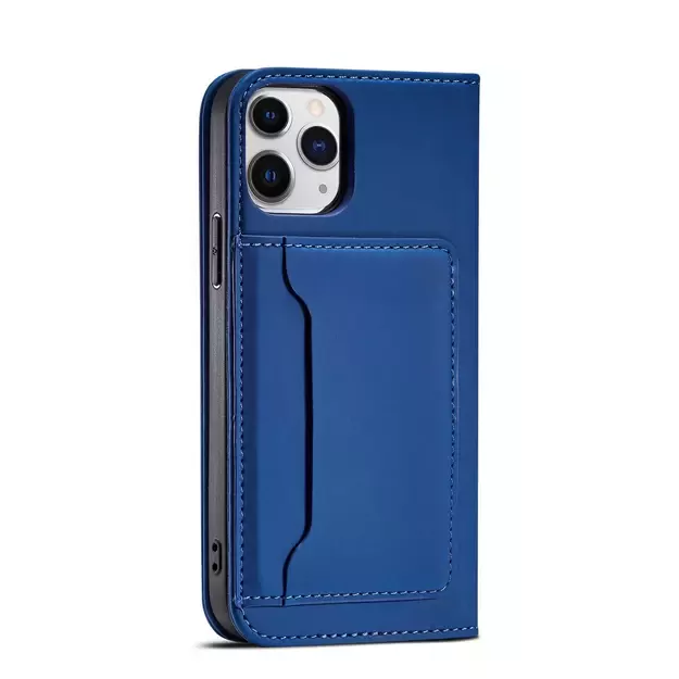 Magnet Card Case for iPhone 12 Pro cover card wallet card stand blue 5