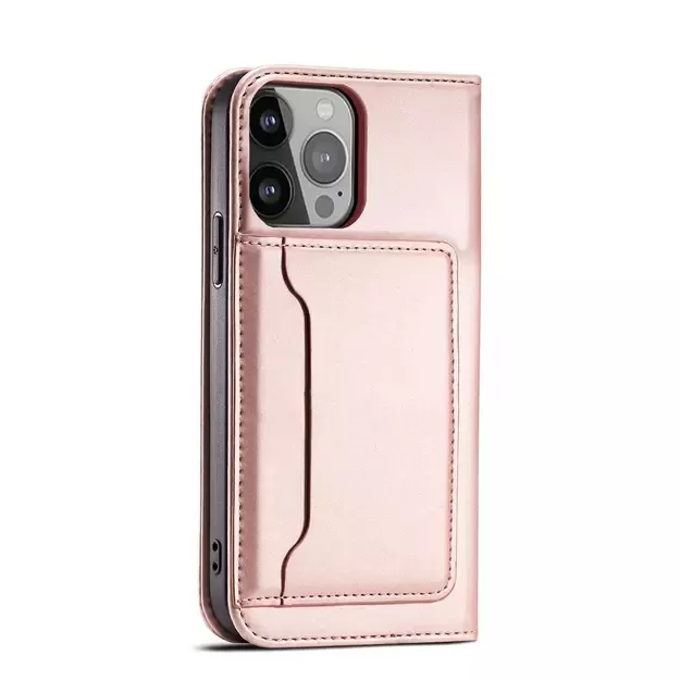 Magnet Card Case for iPhone 13 Pro Pouch Card Wallet Card Holder Pink 21