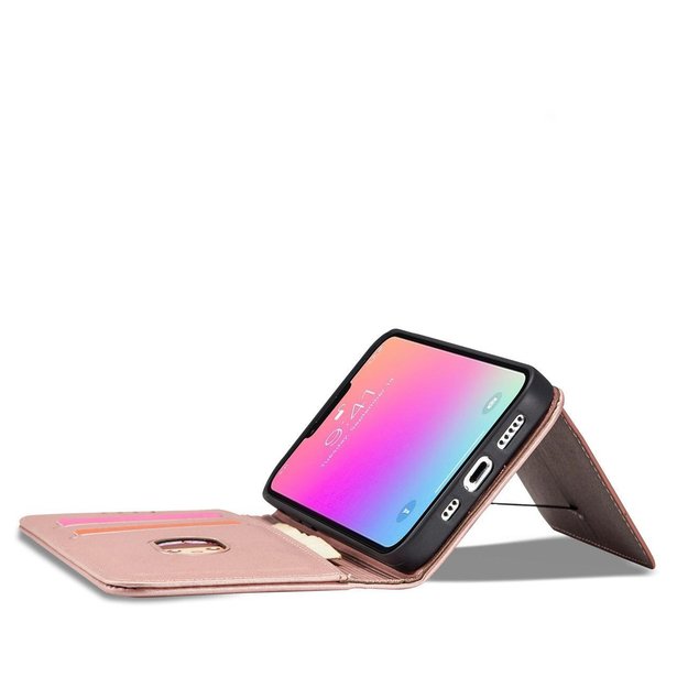 Magnet Card Case for iPhone 13 Pro Pouch Card Wallet Card Holder Pink 10