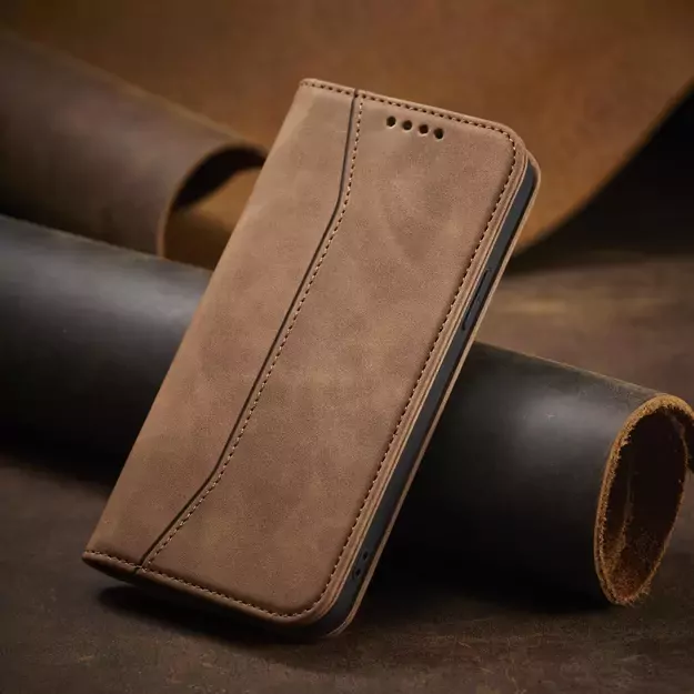 Magnet Fancy Case Case for iPhone 13 Pro Max Pouch Card Wallet Card Holder Brown 28