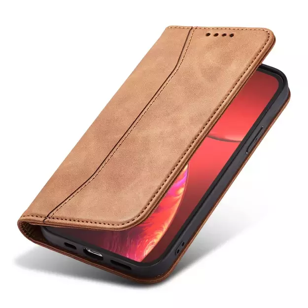 Magnet Fancy Case Case for iPhone 13 Pro Max Pouch Card Wallet Card Holder Brown 23