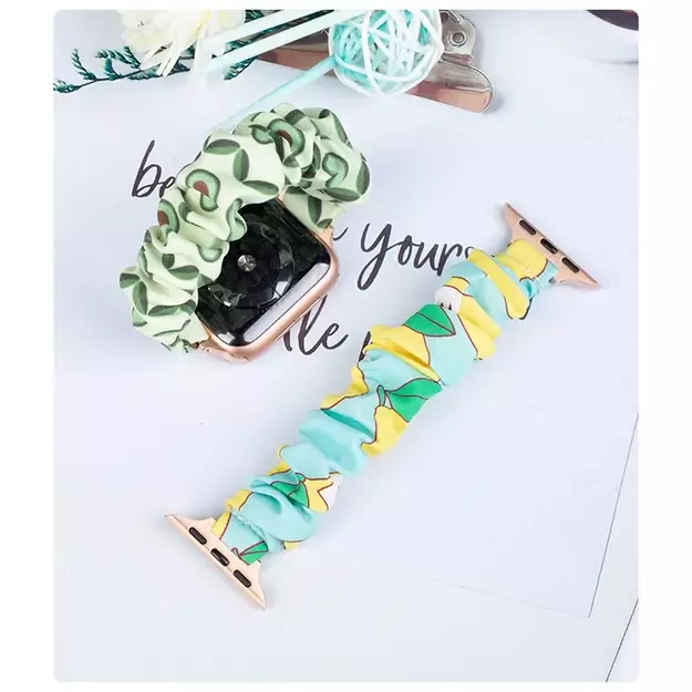 Fabric Apple Watch Band 38/40/41mm Strap Bracelet Elastic Band - Blue 3