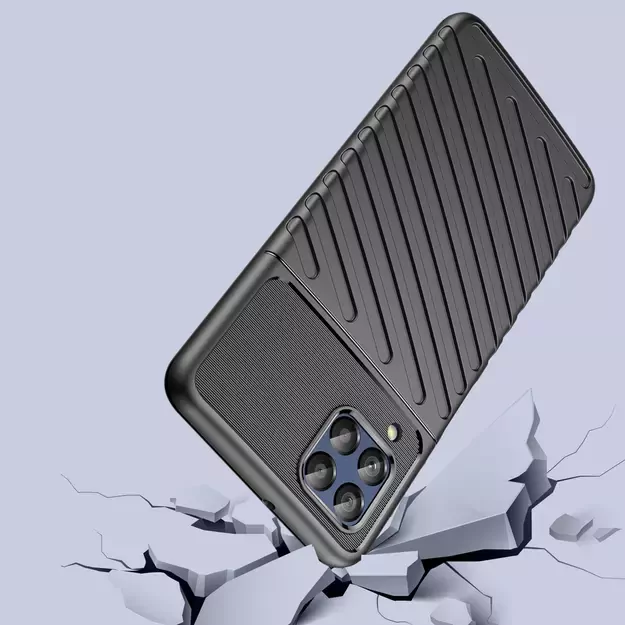 Thunder Case flexible armored cover for Samsung Galaxy M53 5G black 3