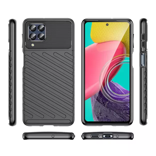 Thunder Case flexible armored cover for Samsung Galaxy M53 5G black 6