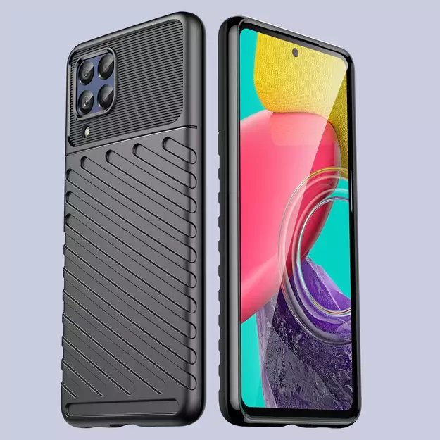 Thunder Case flexible armored cover for Samsung Galaxy M53 5G black 4