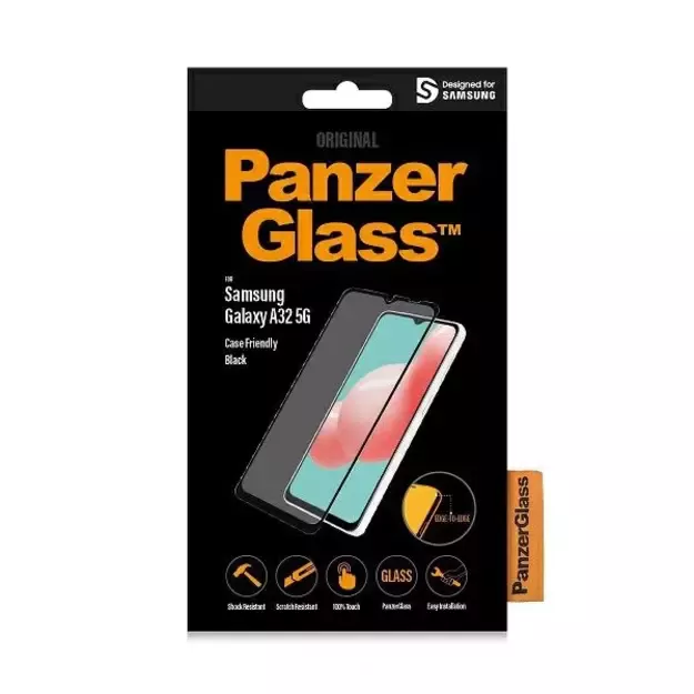 PanzerGlass E2E Regular tempered glass for Samsung Galaxy A32 5G - with black frame 2