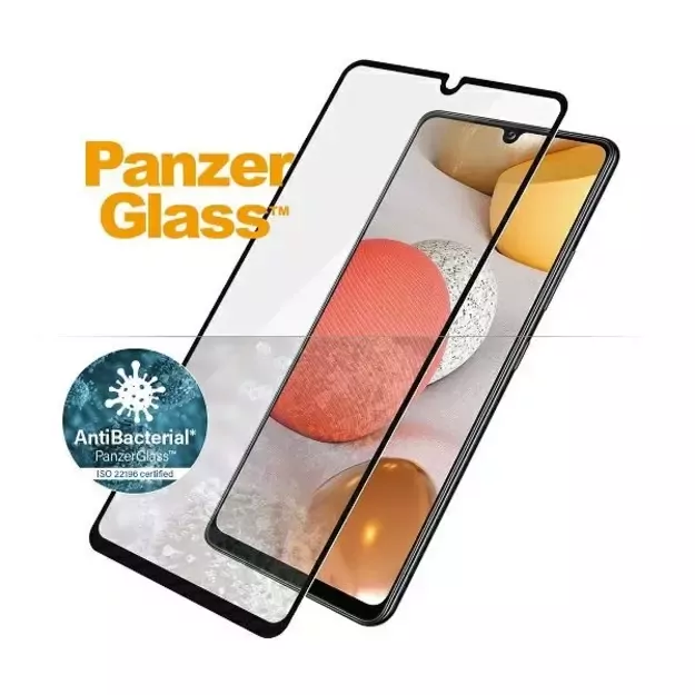 PanzerGlass E2E Super+ antibacterial tempered glass for Samsung Galaxy A42 5G - with black frame 1